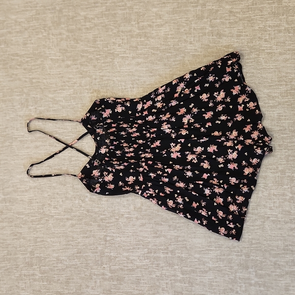 Garage Black Floral Romper - Picture 3 of 5